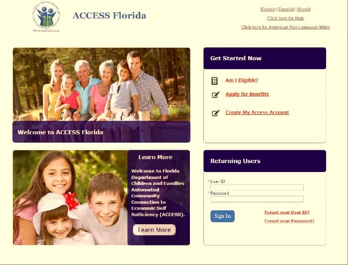 MyFlorida Access-Login